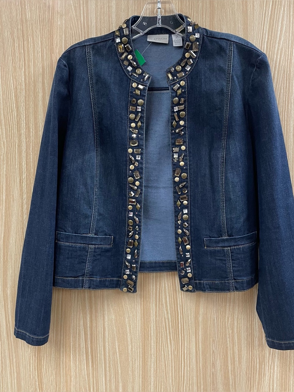 Chico’s Blue Denim Jacket Size L (2)